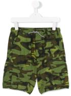 Diesel Kids - Camouflage Shorts - Kids - Cotton - 6 Yrs, Green