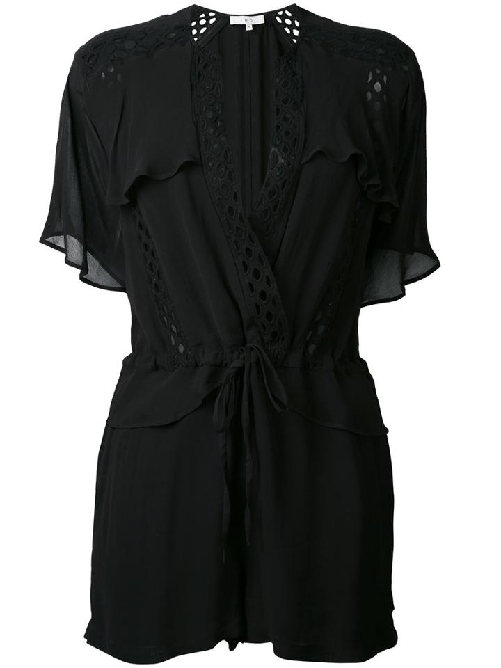 Iro - Flared Playsuit - Women - Polyester/viscose - 38, Black, Polyester/viscose