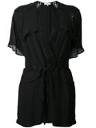 Iro - Flared Playsuit - Women - Polyester/viscose - 38, Black, Polyester/viscose