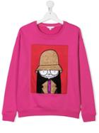 Little Marc Jacobs Appliqué Sweatshirt - Pink & Purple