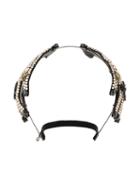 Gucci - Crystal-embellished Hand Hairband - Women - Leather/brass/metal - One Size, Pink/purple, Leather/brass/metal