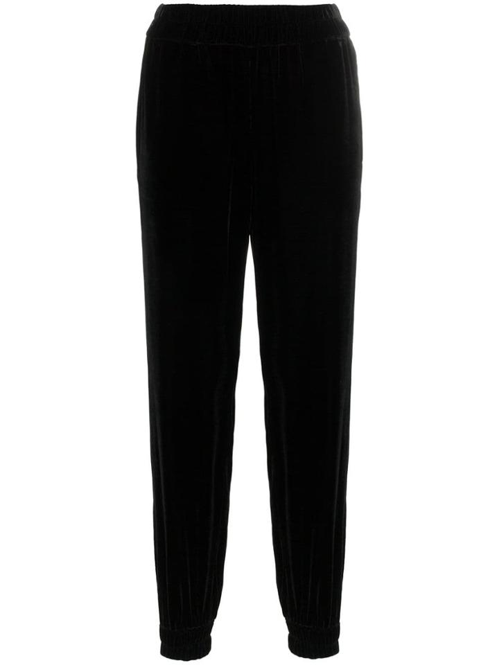 Philosophy Di Lorenzo Serafini Stripe Velvet Track Pants - Black