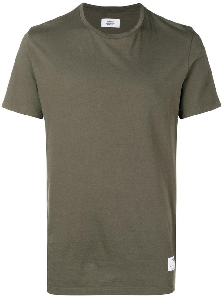The Editor Side Stripes T-shirt - Green