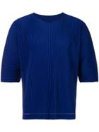 Homme Plissé Issey Miyake Ribbed T-shirt - Blue