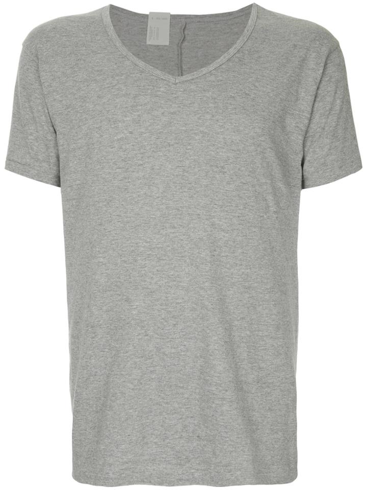 N. Hoolywood V-neck Plain T-shirt - Grey