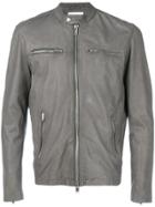 Dondup Zipped Biker Jacket - Grey