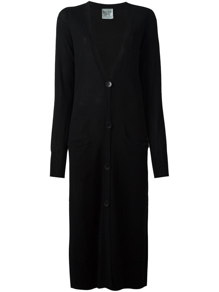 Forte Forte Long Cardigan, Women's, Size: I, Black, Wool