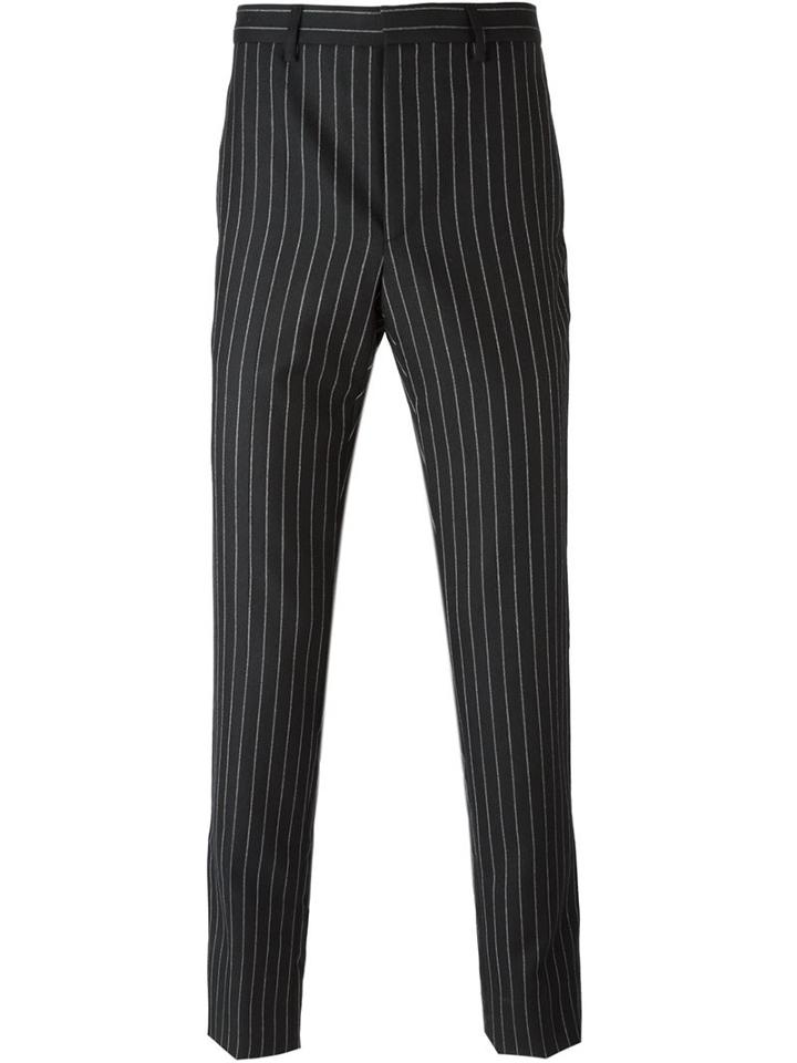 Givenchy Pinstripe Trousers, Men's, Size: 52, Black, Wool/polyester/cotton