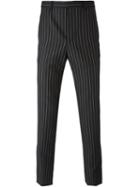Givenchy Pinstripe Trousers, Men's, Size: 52, Black, Wool/polyester/cotton