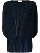 Sonia Rykiel Boat-neck Pleated Jumper - Black