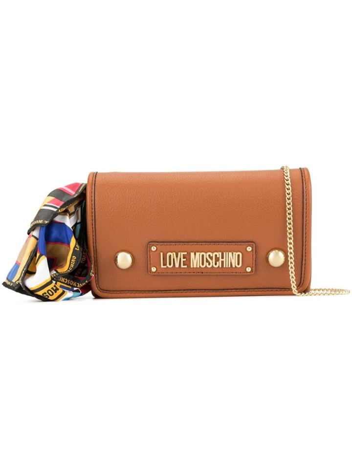 Love Moschino Scarf Detail Crossbody Bag - Brown
