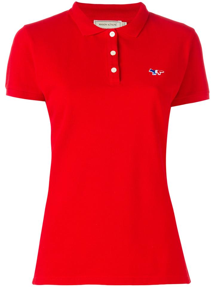 Maison Kitsuné - Logo Polo Shirt - Women - Cotton - S, Women's, Red, Cotton
