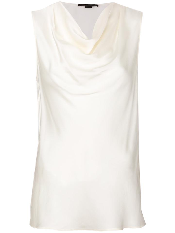 Stella Mccartney - Cowl Neck Blouse - Women - Silk - 38, White, Silk