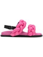 Marco De Vincenzo Thick Rope Strap Sandals - Pink & Purple