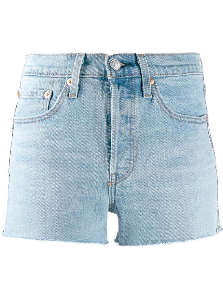 Levi's Logo Trim Denim Shorts - Blue