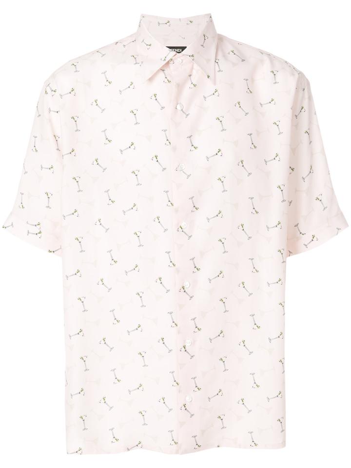 Fendi Martini Print Shirt - Pink & Purple