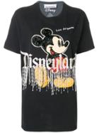Night Market Mickey Disney Print T-shirt - Black