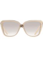 Gucci Eyewear Oversized Square Frame Sunglasses - Neutrals