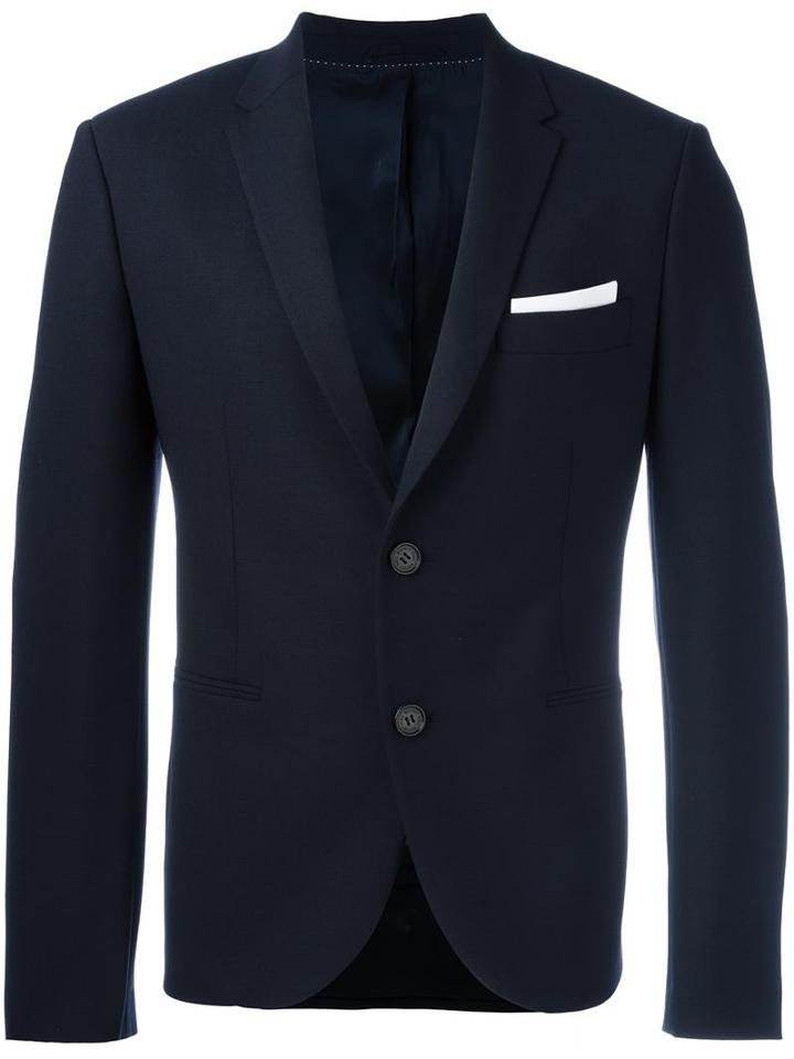 Neil Barrett Classic Blazer, Men's, Size: 46, Blue, Polyester/spandex/elastane/virgin Wool/polyester