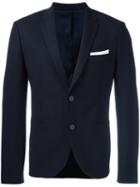 Neil Barrett Classic Blazer, Men's, Size: 46, Blue, Polyester/spandex/elastane/virgin Wool/polyester