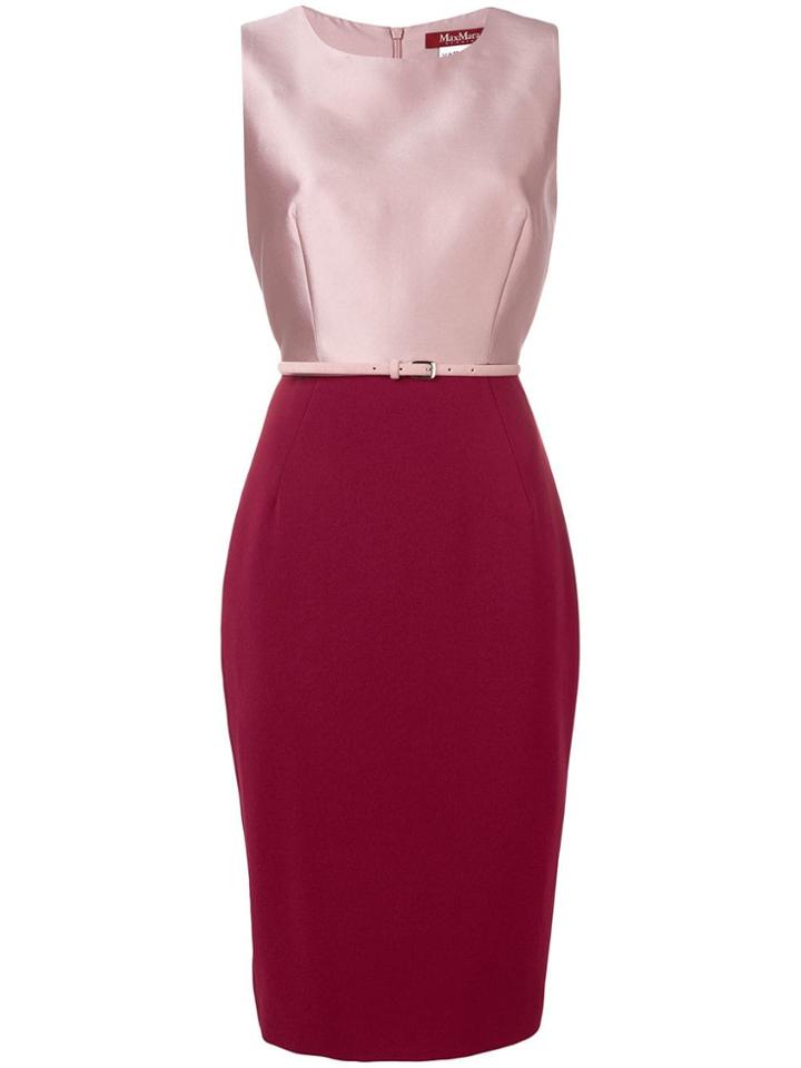 Max Mara Studio Fitted Two-tone Dress - Pink