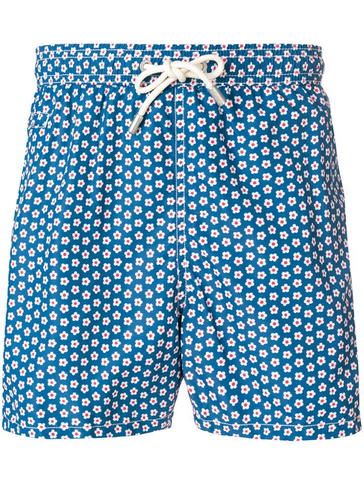 Mc2 Saint Barth Daisy Print Swim Shorts - Blue