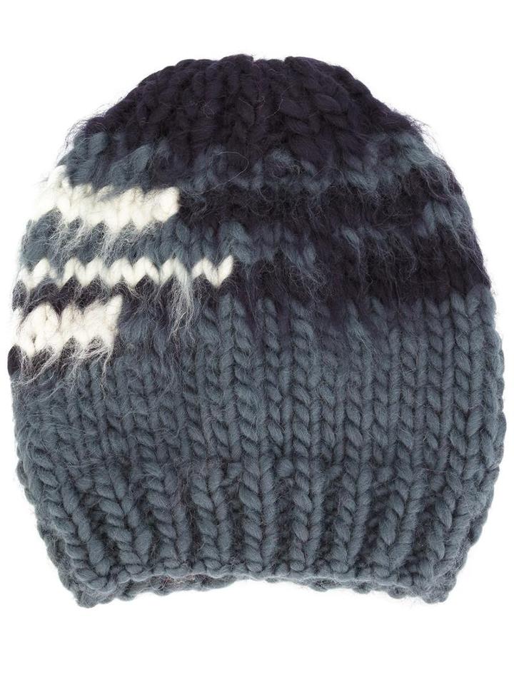 'x The Woolmark Company Hand Knit' Beanie, Women's, Blue, Merino, Christopher Raeburn