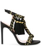 Alberta Ferretti Braided Strap Sandals - Black
