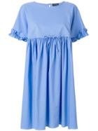 Twin-set Short-sleeve Flared Dress - Blue