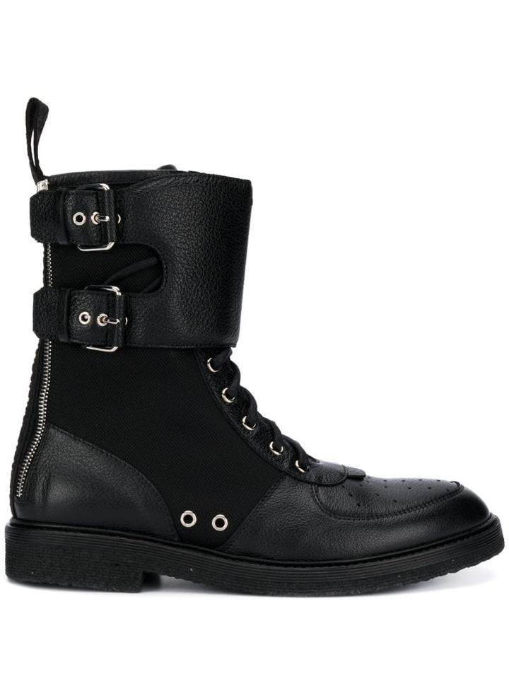 Balmain Ranger Bi-material Boots - Black