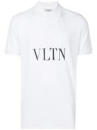 Valentino Vltn Print Polo Shirt - White