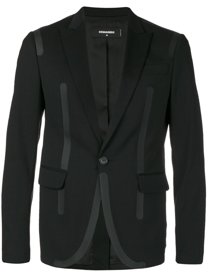Dsquared2 Opaque Piped Dinner Jacket - Black