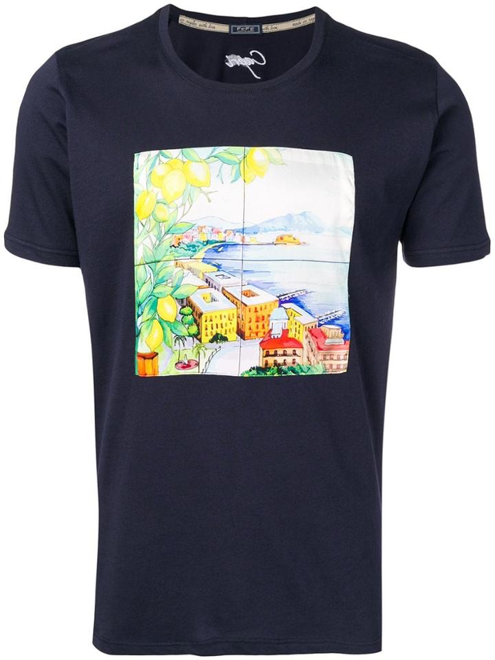 Fefè Scene Print T-shirt - Blue
