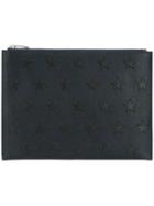 Saint Laurent 'rider California' Zipped Pouch, Men's, Blue, Leather/calf Leather