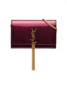 Saint Laurent Glitter Tassel Bag - Pink & Purple