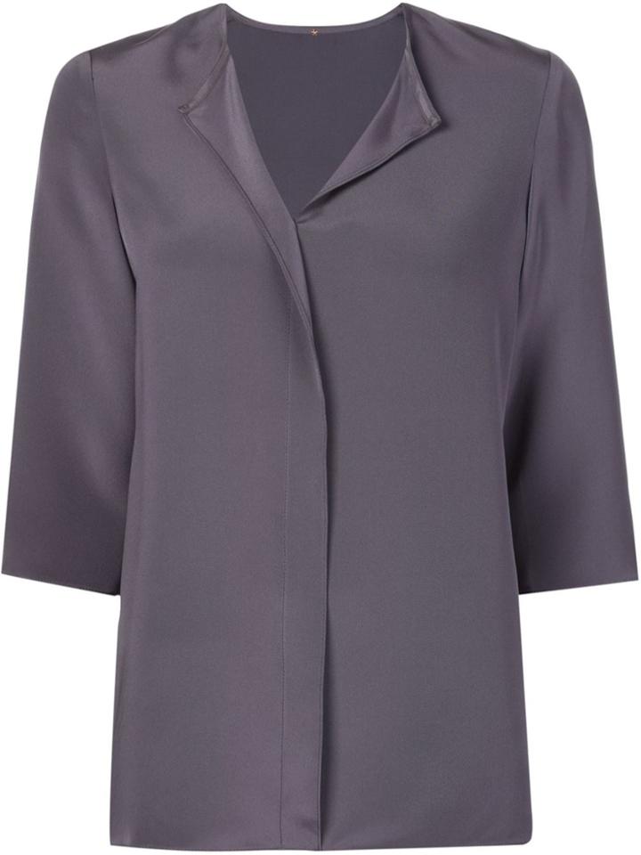 Peter Cohen Silk Blouse - Grey