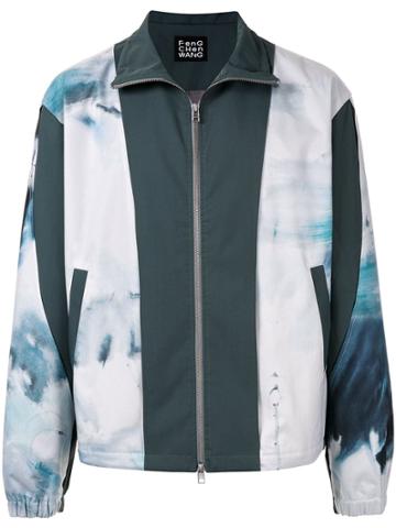 Fengchen Wang Panelled Zip-up Jacket - Green