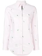 Thom Browne Whale Embroidery Oxford Shirt - Pink