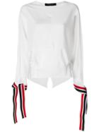 Federica Tosi Striped Tie Cuff Blouse - White