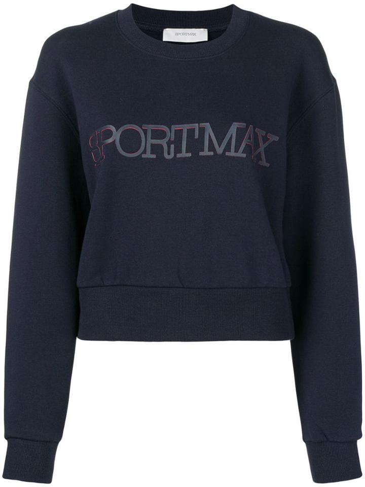 Sportmax Logo Sweatshirt - Blue