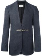 Maison Margiela Toggle Fastening Blazer, Men's, Size: 54, Grey, Wool/polyamide/other Fibers/cotton