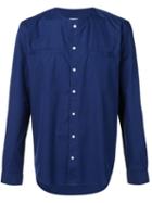 321 Collarless Shirt, Men's, Size: Small, Blue, Cotton