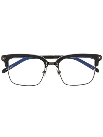 Hublot Eyewear Half Square Frame Glasses - Black