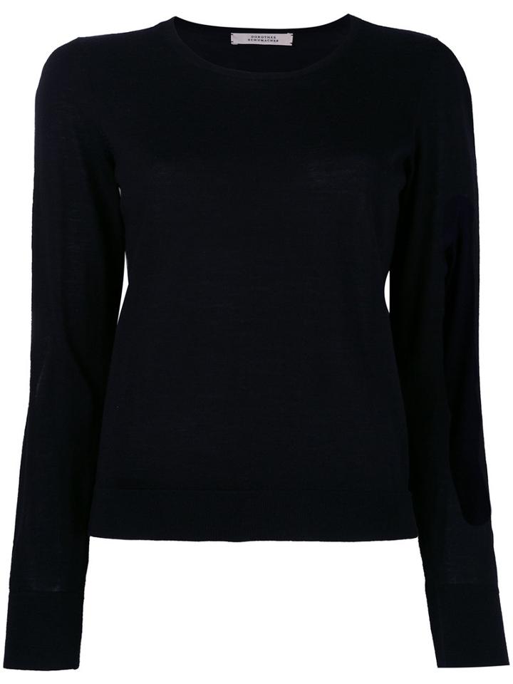 Dorothee Schumacher Slit Sleeves Top, Women's, Size: 4, Black, Polyamide/spandex/elastane/virgin Wool
