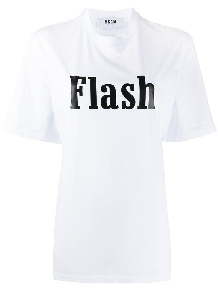 Msgm Flash Print T-shirt - White