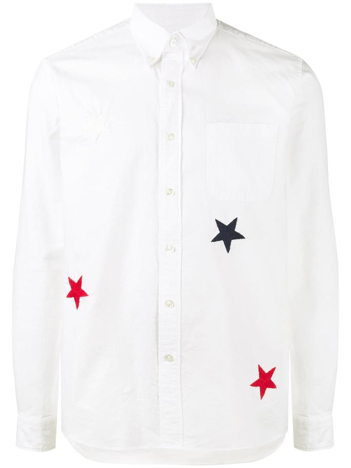 Sophnet. - Star Embroidered Shirt - Men - Cotton - M, White, Cotton