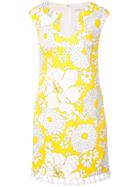 Trina Turk Scoop Neck Mini Dress - Yellow & Orange
