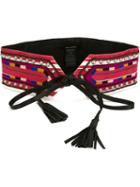 Isabel Marant Embroidered Tassel-tie Belt