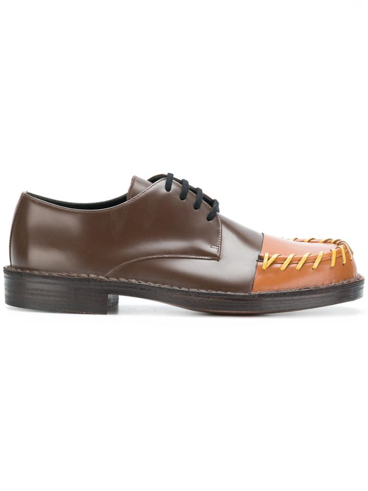 Marni Stitched Toe Derby Shoes - Brown