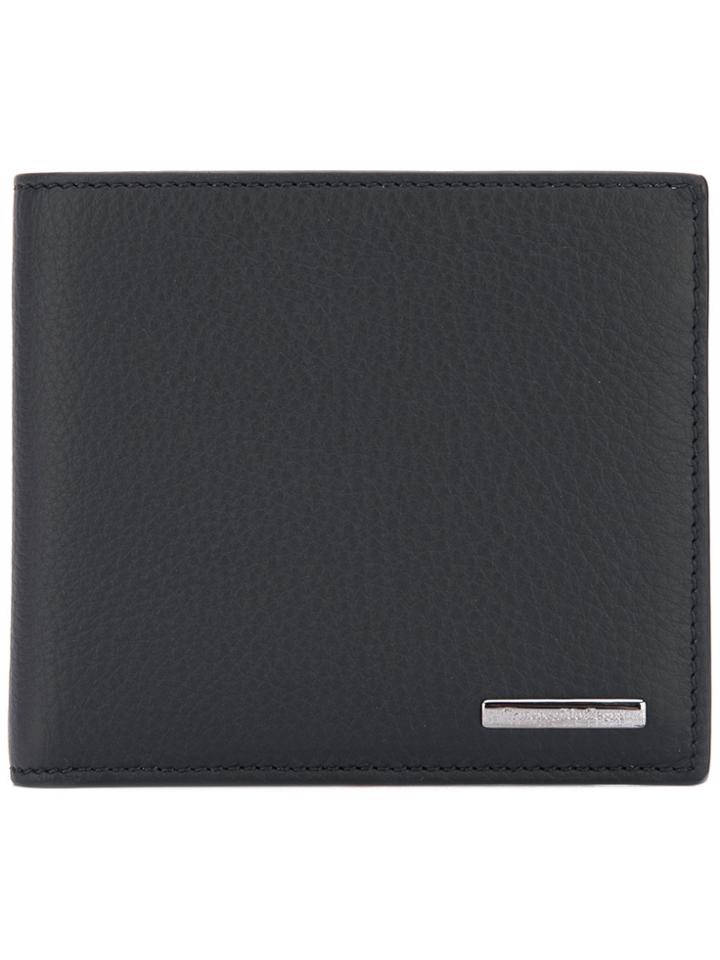 Ermenegildo Zegna Logo Plaque Billfold Wallet - Blue